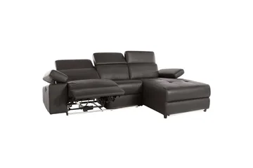 Hjørnesofa 3-seter Rayland Brun, PU, Høyre Manuell Recliner - Brun, PU, Høyre Manuell Recliner - Møbler - Sofaer - Reclinersofaer