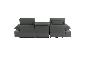 Hjørnesofa 3-seter Rayland Grå, Lær/PU, Høyre Elektrisk Recliner - Grå, Lær/PU, Høyre Elektrisk Recliner - Møbler - Sofaer - Reclinersofaer