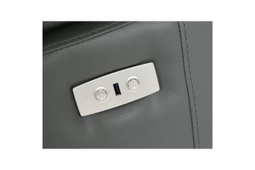 Hjørnesofa 3-seter Rayland Grå, Lær/PU, Høyre Elektrisk Recliner - Grå, Lær/PU, Høyre Elektrisk Recliner - Møbler - Sofaer - Reclinersofaer