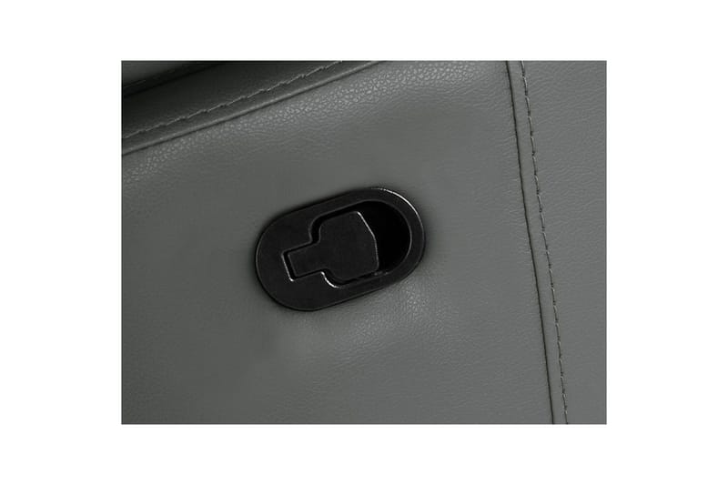 Hjørnesofa 3-seter Rayland Grå, Lær/PU, Høyre Manuell Recliner - Grå, Lær/PU, Høyre Manuell Recliner - Møbler - Sofaer - Reclinersofaer