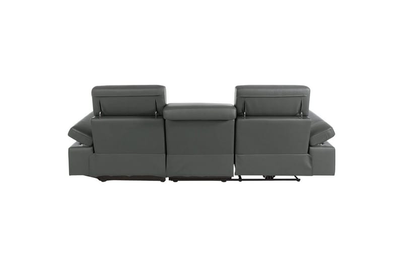 Hjørnesofa 3-seter Rayland Grå, Lær/PU, Høyre Manuell Recliner - Grå, Lær/PU, Høyre Manuell Recliner - Møbler - Sofaer - Reclinersofaer