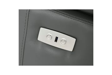 Hjørnesofa 3-seter Rayland Grå, Lær/PU, Venstre Elektrisk Recliner - Grå, Lær/PU, Venstre Elektrisk Recliner - Møbler - Sofaer - Reclinersofaer