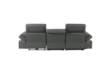 Hjørnesofa 3-seter Rayland Grå, Lær/PU, Venstre Elektrisk Recliner - Grå, Lær/PU, Venstre Elektrisk Recliner - Møbler - Sofaer - Reclinersofaer