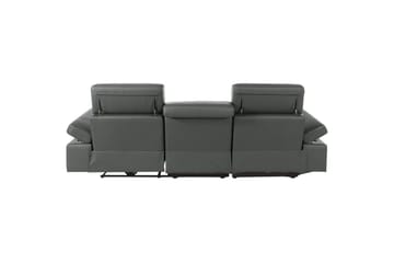 Hjørnesofa 3-seter Rayland Grå, Lær/PU, Venstre Manuell Recliner - Grå, Lær/PU, Venstre Manuell Recliner - Møbler - Sofaer - Reclinersofaer