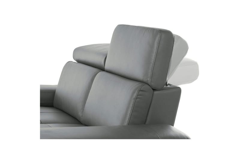 Hjørnesofa 3-seter Rayland Grå, Lær/PU, Venstre Manuell Recliner - Grå, Lær/PU, Venstre Manuell Recliner - Møbler - Sofaer - Reclinersofaer