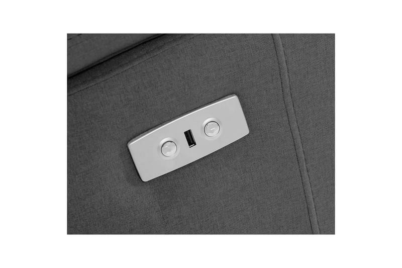 Hjørnesofa 3-seter Rayland Grå, Sunday Stoff, Høyre Elektrisk Recliner - Grå, Sunday Stoff, Høyre Elektrisk Recliner - Møbler - Sofaer - Reclinersofaer