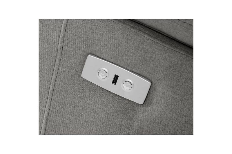 Hjørnesofa 3-seter Rayland Grå, Sunday Stoff, Venstre Elektrisk Recliner - Grå, Sunday Stoff, Venstre Elektrisk Recliner - Møbler - Sofaer - Reclinersofaer