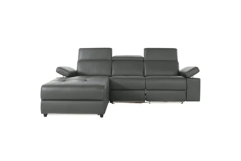 Hjørnesofa 3-seter Rayland Grå, PU, Venstre Manuell Recliner - Grå, PU, Venstre Manuell Recliner - Møbler - Sofaer - Reclinersofaer