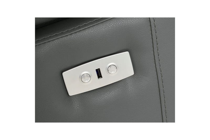 Hjørnesofa 3-seter Rayland Grå, PU, Høyre Elektrisk Recliner - Grå, PU, Høyre Elektrisk Recliner - Møbler - Sofaer - Reclinersofaer