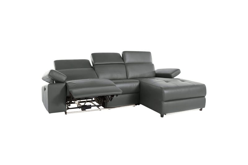 Hjørnesofa 3-seter Rayland Grå, PU, Høyre Manuell Recliner - Grå, PU, Høyre Manuell Recliner - Møbler - Sofaer - Reclinersofaer