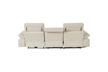 Hjørnesofa 3-seter Rayland Hvit, Sunday Stoff, Venstre Elektrisk Recliner - Hvit, Sunday Stoff, Venstre Elektrisk Recliner - Møbler - Sofaer - Reclinersofaer