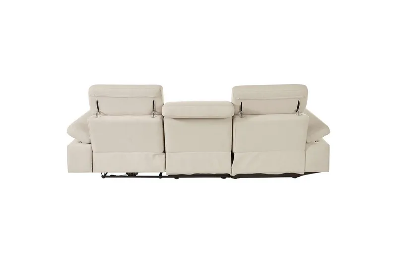 Hjørnesofa 3-seter Rayland Hvit, Sunday Stoff, Venstre Elektrisk Recliner - Hvit, Sunday Stoff, Venstre Elektrisk Recliner - Møbler - Sofaer - Reclinersofaer