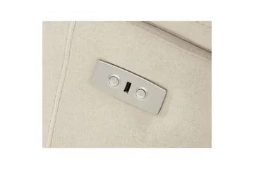 Hjørnesofa 3-seter Rayland Hvit, Sunday Stoff, Venstre Elektrisk Recliner - Hvit, Sunday Stoff, Venstre Elektrisk Recliner - Møbler - Sofaer - Reclinersofaer