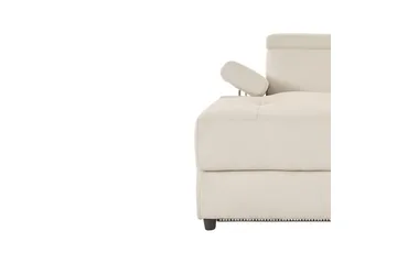 Hjørnesofa 3-seter Rayland Hvit, Sunday Stoff, Venstre Elektrisk Recliner - Hvit, Sunday Stoff, Venstre Elektrisk Recliner - Møbler - Sofaer - Reclinersofaer