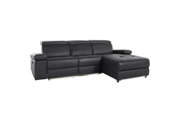 Svart, Lær/PU, Høyre Manuell Recliner