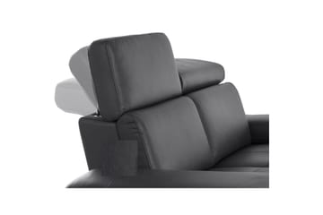 Hjørnesofa 3-seter Rayland Svart, Lær/PU, Høyre Manuell Recliner - Svart, Lær/PU, Høyre Manuell Recliner - Møbler - Sofaer - Reclinersofaer