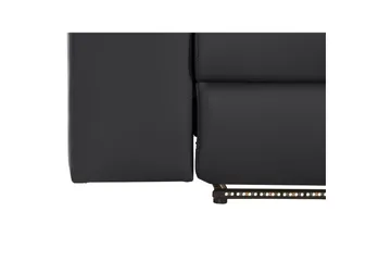 Hjørnesofa 3-seter Rayland Svart, Lær/PU, Høyre Manuell Recliner - Svart, Lær/PU, Høyre Manuell Recliner - Møbler - Sofaer - Reclinersofaer