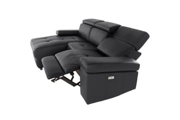 Hjørnesofa 3-seter Rayland Svart, PU, Venstre Elektrisk Recliner - Svart, PU, Venstre Elektrisk Recliner - Møbler - Sofaer - Reclinersofaer