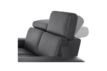 Hjørnesofa 3-seter Rayland Svart, PU, Venstre Manuell Recliner - Svart, PU, Venstre Manuell Recliner - Møbler - Sofaer - Reclinersofaer