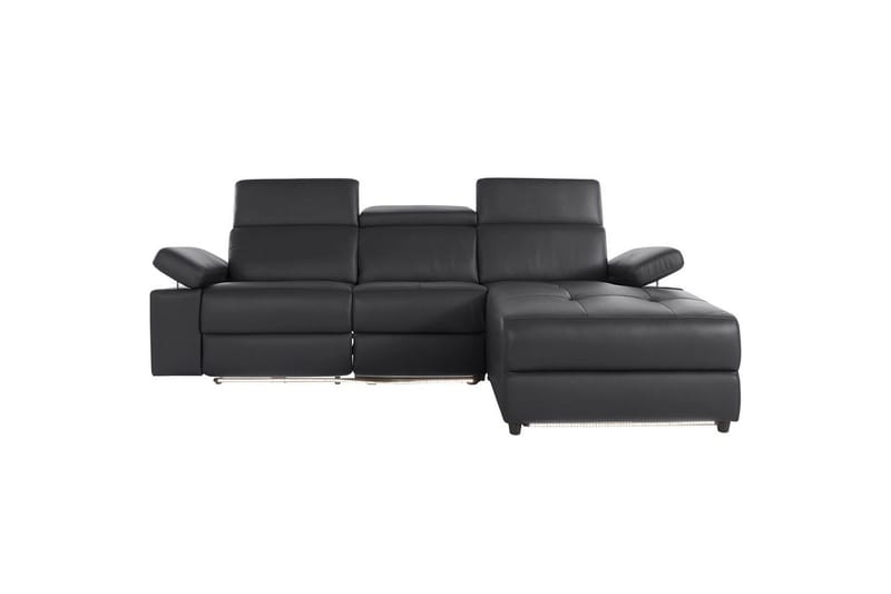 Hjørnesofa 3-seter Rayland Svart, PU, Høyre Manuell Recliner - Svart, PU, Høyre Manuell Recliner - Møbler - Sofaer - Reclinersofaer
