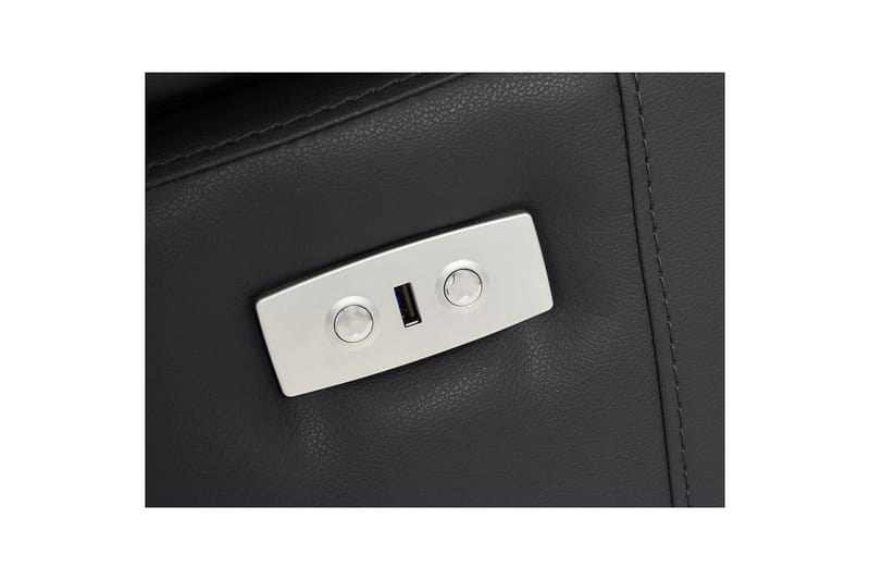 Hjørnesofa 3-seter Rayland Svart, PU, Høyre Elektrisk Recliner - Svart, PU, Høyre Elektrisk Recliner - Møbler - Sofaer - Reclinersofaer