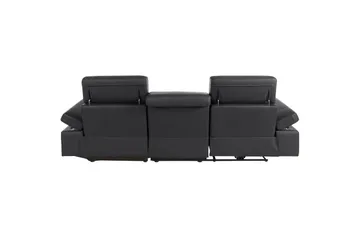 Hjørnesofa 3-seter Rayland Svart, PU, Høyre Manuell Recliner - Svart, PU, Høyre Manuell Recliner - Møbler - Sofaer - Reclinersofaer