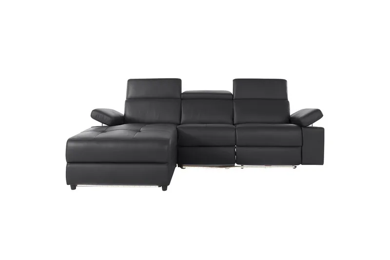 Hjørnesofa 3-seter Rayland Svart, PU, Venstre Elektrisk Recliner - Svart, PU, Venstre Elektrisk Recliner - Møbler - Sofaer - Reclinersofaer
