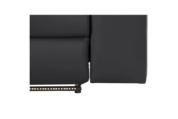 Hjørnesofa 3-seter Rayland Svart, PU, Venstre Manuell Recliner - Svart, PU, Venstre Manuell Recliner - Møbler - Sofaer - Reclinersofaer