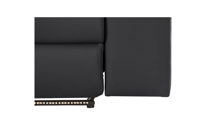 Hjørnesofa 3-seter Rayland Svart, PU, Venstre Manuell Recliner - Svart, PU, Venstre Manuell Recliner - Møbler - Sofaer - Reclinersofaer