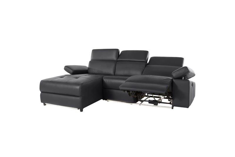 Hjørnesofa 3-seter Rayland Svart, PU, Venstre Manuell Recliner - Svart, PU, Venstre Manuell Recliner - M�øbler - Sofaer - Reclinersofaer