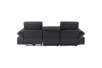 Hjørnesofa 3-seter Rayland Svart, PU, Venstre Manuell Recliner - Svart, PU, Venstre Manuell Recliner - Møbler - Sofaer - Reclinersofaer