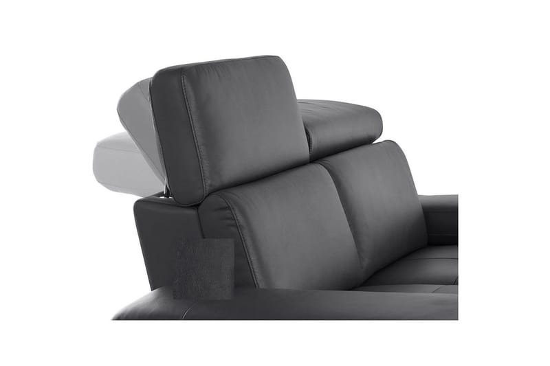 Hjørnesofa 3-seter Rayland Svart, PU, Høyre Manuell Recliner - Svart, PU, Høyre Manuell Recliner - Møbler - Sofaer - Reclinersofaer