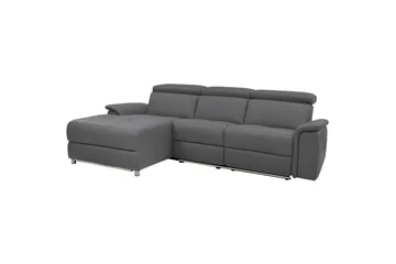 Hjørnesofa 3-seter Pareli Antrasitt, Sunday Stoff, Venstre Manuell Recliner - Antrasitt, Sunday Stoff, Venstre Manuell Recliner - Møbler - Sofaer - Reclinersofaer