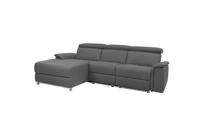 Hjørnesofa 3-seter Pareli Antrasitt, Sunday Stoff, Venstre Manuell Recliner - Antrasitt, Sunday Stoff, Venstre Manuell Recliner - Møbler - Sofaer - Reclinersofaer