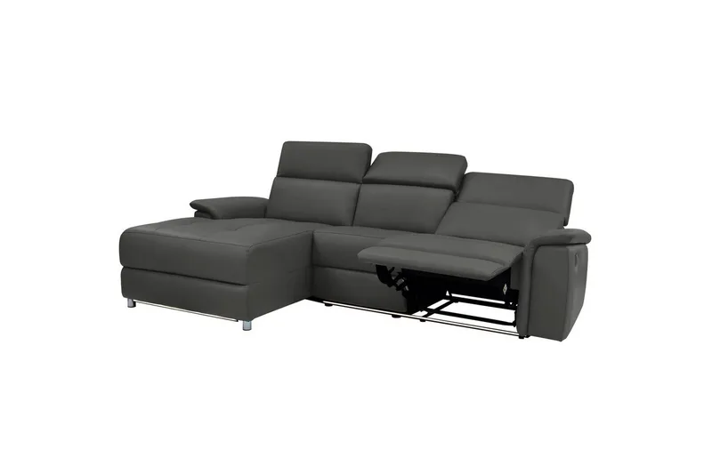 Hjørnesofa 3-seter Pareli Svart, PU, Venstre Elektrisk Recliner - Svart, PU, Venstre Elektrisk Recliner - Møbler - Sofaer - Reclinersofaer