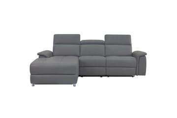 Hjørnesofa 3-seter Pareli Grå, Sandfarget stoff, Venstre Elektrisk Recliner - Grå, Sandfarget stoff, Venstre Elektrisk Recliner - Møbler - Sofaer - Reclinersofaer