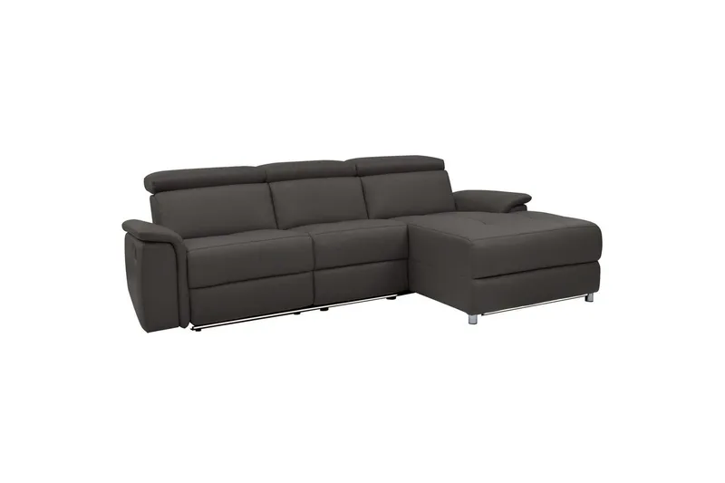Hjørnesofa 3-seter Pareli Brun, PU, Høyre Elektrisk Recliner, Brun, PU, Høyre Elektrisk Recliner