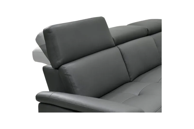 Hjørnesofa 3-seter Pareli Grå, Lær/PU, Høyre Elektrisk Recliner - Grå, Lær/PU, Høyre Elektrisk Recliner - Møbler - Sofaer - Reclinersofaer