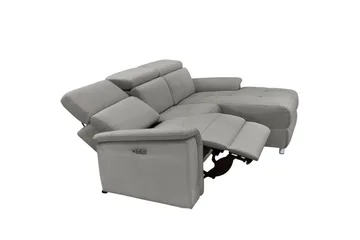 Hjørnesofa 3-seter Pareli Grå, Sunday Stoff, Høyre Elektrisk Recliner - Grå, Sunday Stoff, Høyre Elektrisk Recliner - Møbler - Sofaer - Reclinersofaer