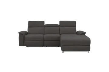 Hjørnesofa 3-seter Pareli Brun, PU, Høyre Elektrisk Recliner - Brun, PU, Høyre Elektrisk Recliner - Møbler - Sofaer - Reclinersofaer