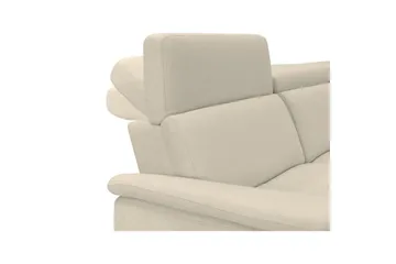 Hjørnesofa 3-seter Pareli Hvit, Sunday Stoff, Høyre Manuell Recliner - Hvit, Sunday Stoff, Høyre Manuell Recliner - Møbler - Sofaer - Reclinersofaer