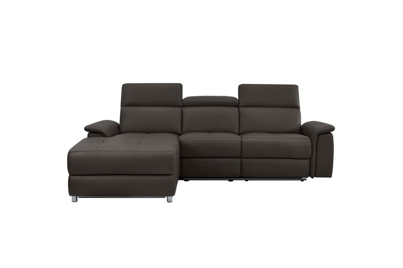 Hjørnesofa 3-seter Pareli Brun, Lær/PU, Venstre Elektrisk Recliner - Brun, Lær/PU, Venstre Elektrisk Recliner - Møbler - Sofaer - Reclinersofaer
