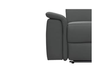 Hjørnesofa 3-seter Pareli Grå, Lær/PU, Høyre Manuell Recliner - Grå, Lær/PU, Høyre Manuell Recliner - Møbler - Sofaer - Reclinersofaer