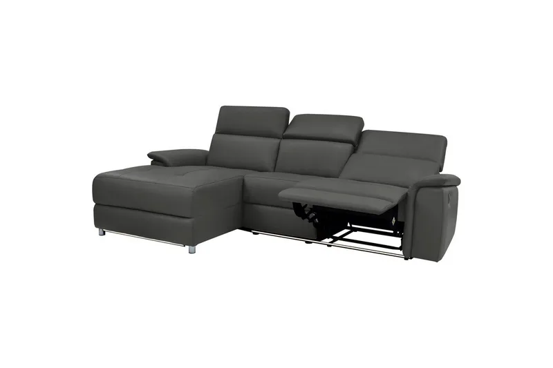 Hjørnesofa 3-seter Pareli Svart, PU, Venstre Elektrisk Recliner - Svart, PU, Venstre Elektrisk Recliner - Møbler - Sofaer - Reclinersofaer