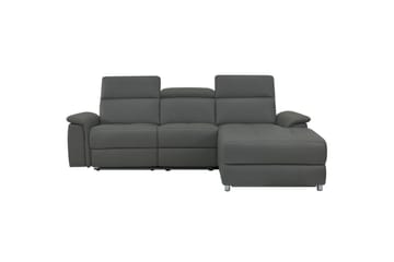Hjørnesofa 3-seter Pareli Grå, PU, Høyre Manuell Recliner - Grå, PU, Høyre Manuell Recliner - Møbler - Sofaer - Reclinersofaer