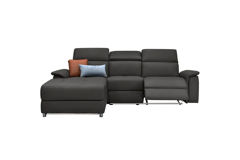 Hjørnesofa 3-seter Pareli Brun, PU, Venstre Elektrisk Recliner - Brun, PU, Venstre Elektrisk Recliner - Møbler - Sofaer - Reclinersofaer