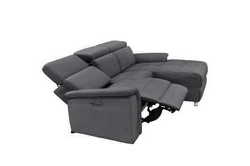 Hjørnesofa 3-seter Pareli Antrasitt, Sunday Stoff, Høyre Manuell Recliner - Antrasitt, Sunday Stoff, Høyre Manuell Recliner - Møbler - Sofaer - Reclinersofaer