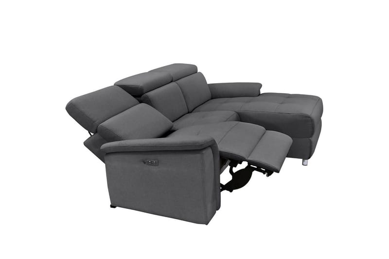 Hjørnesofa 3-seter Pareli Antrasitt, Sunday Stoff, Høyre Manuell Recliner - Antrasitt, Sunday Stoff, Høyre Manuell Recliner - Møbler - Sofaer - Reclinersofaer