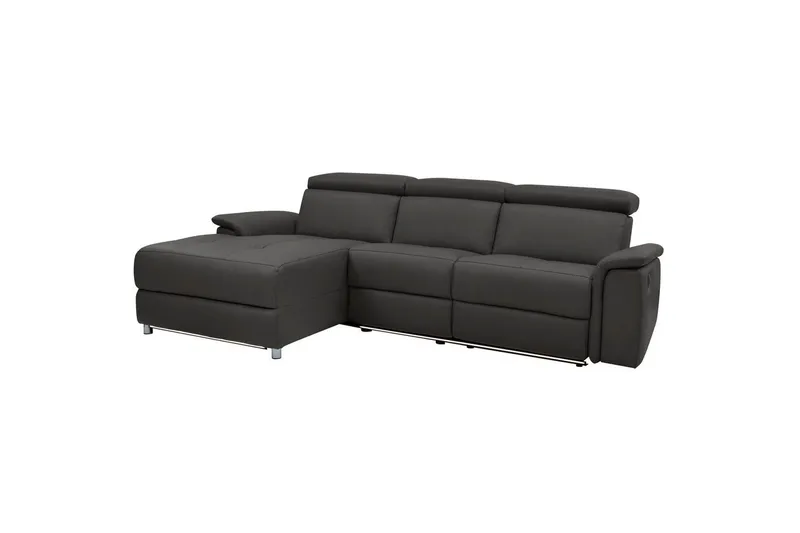 Hjørnesofa 3-seter Pareli Brun, PU, Venstre Elektrisk Recliner, Brun, PU, Venstre Elektrisk Recliner