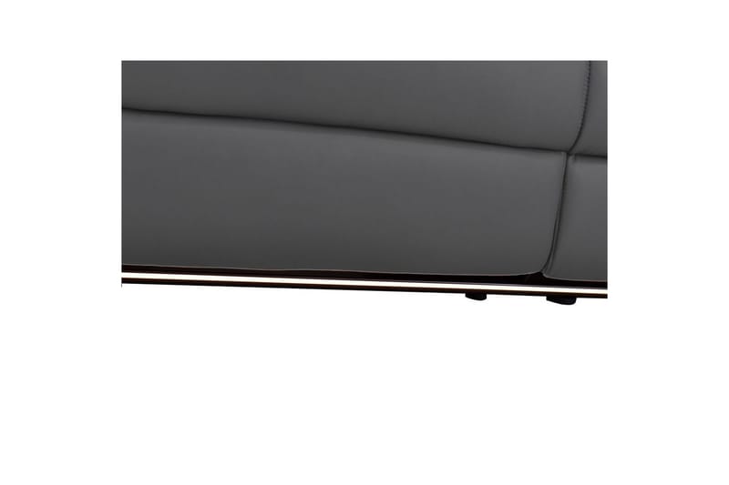 Hjørnesofa 3-seter Pareli Grå, Lær/PU, Høyre Manuell Recliner - Grå, Lær/PU, Høyre Manuell Recliner - Møbler - Sofaer - Reclinersofaer